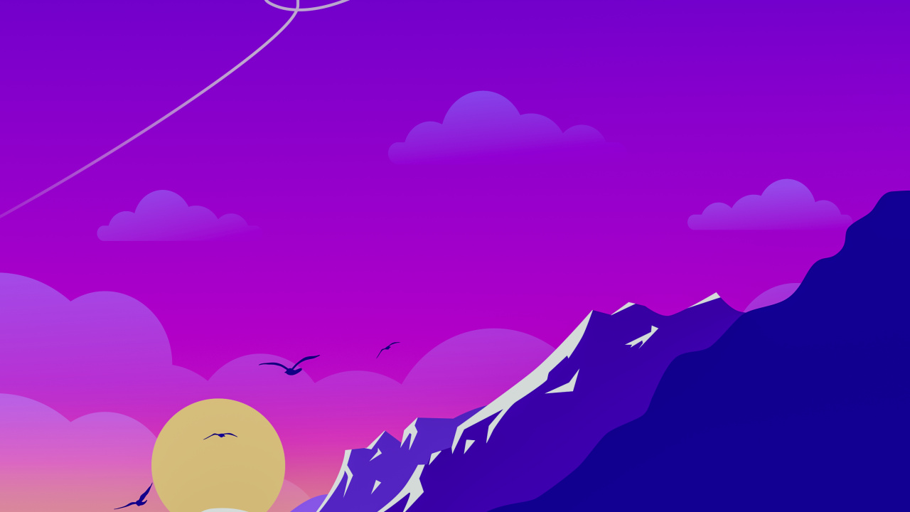 Обои атмосфера, пурпур, лазурный, Фиолетовый, арт в разрешении 1280x720