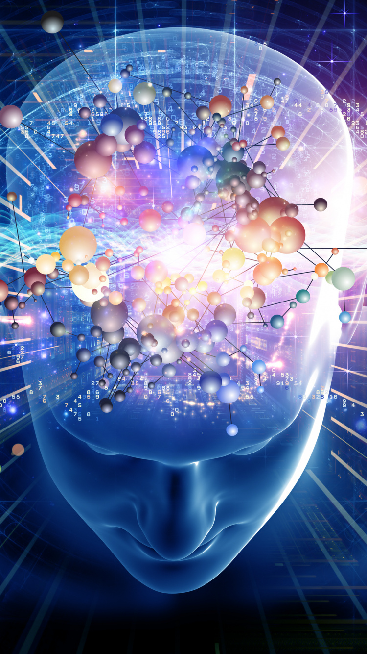 Обои разум, космос, фрактальное искусство, мир, графика в разрешении 750x1334