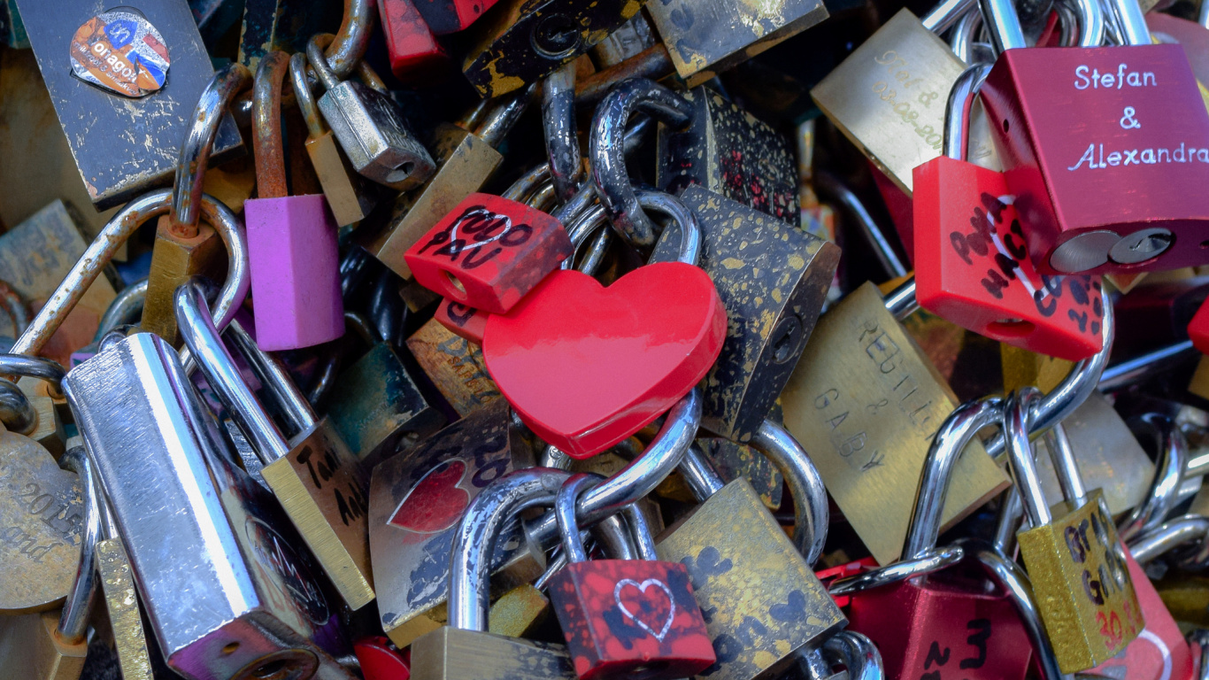 Обои клочок, материальное свойство, замок навесной, пластик, металл в разрешении 1366x768