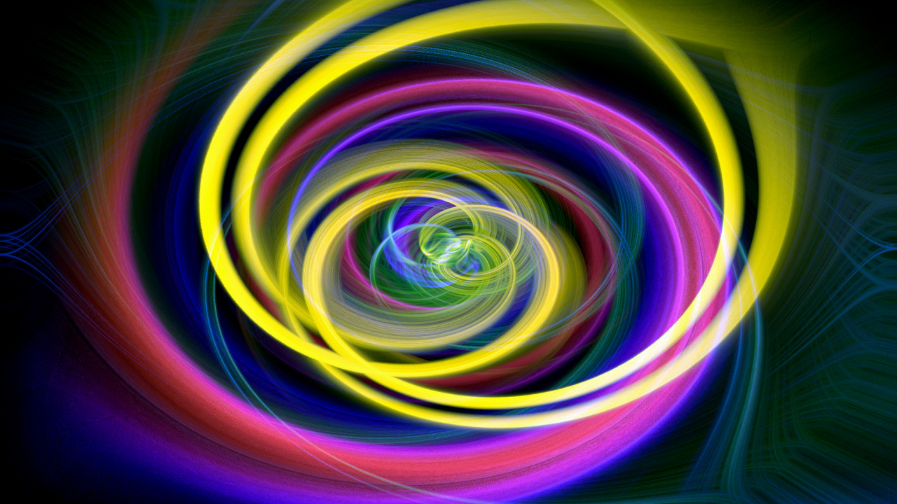 Обои рисование, вихрь, фрактальное искусство, круг, графика в разрешении 1280x720