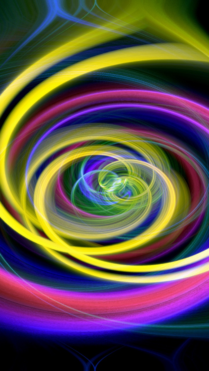 Обои рисование, вихрь, фрактальное искусство, круг, графика в разрешении 720x1280