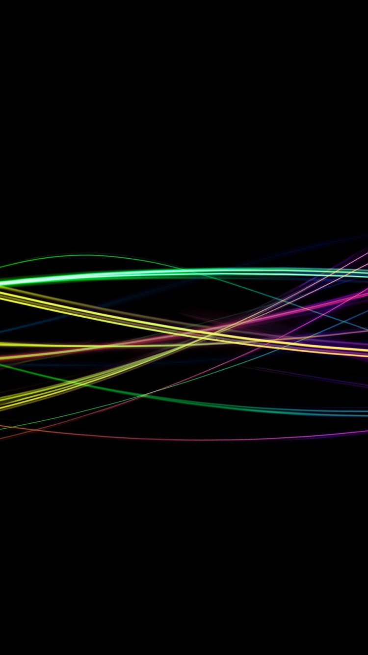 Обои свет, неон, линия, графический дизайн, графика в разрешении 750x1334