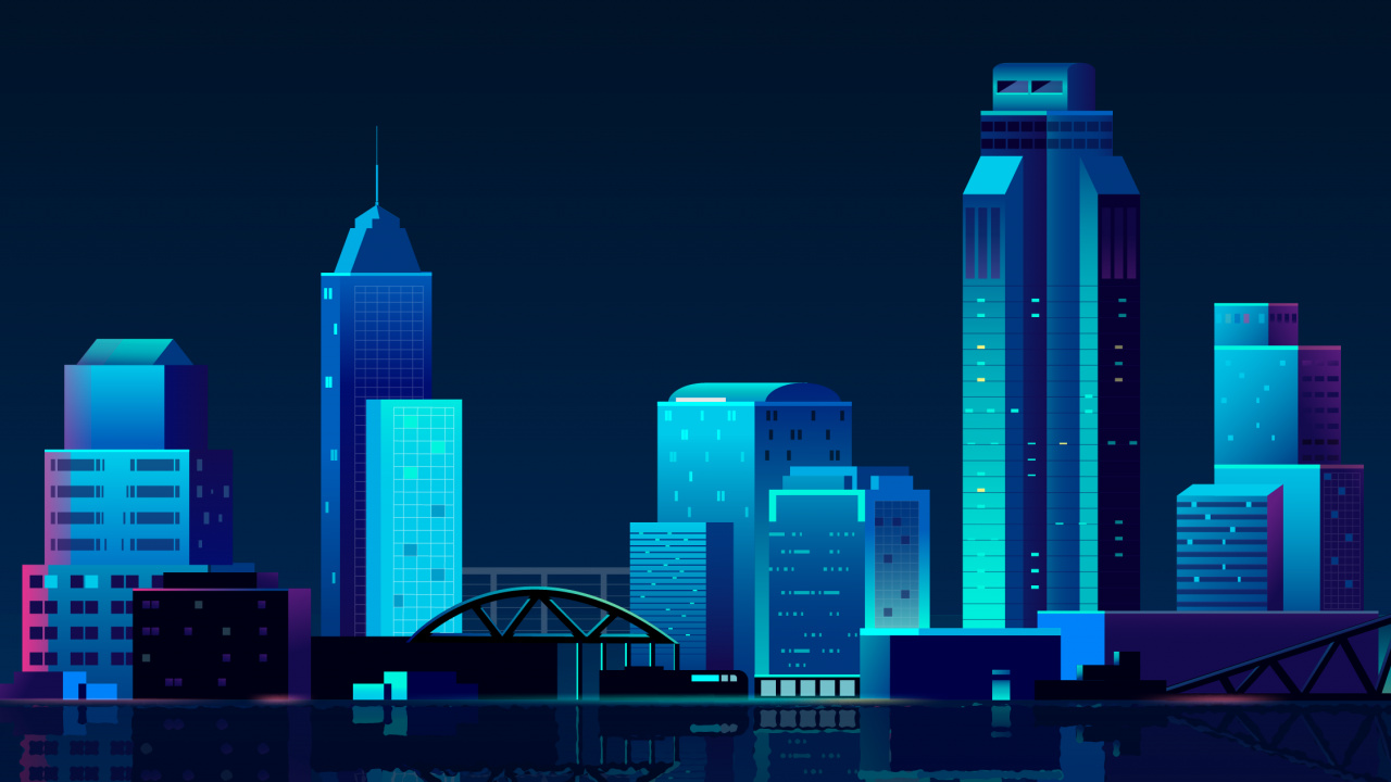 Обои iOS 16, планшет, андроид, небоскреб, здание в разрешении 1280x720