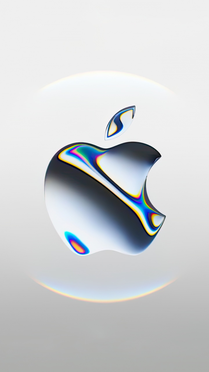 Обои Эпл, ios, серебро, графика, символ в разрешении 720x1280