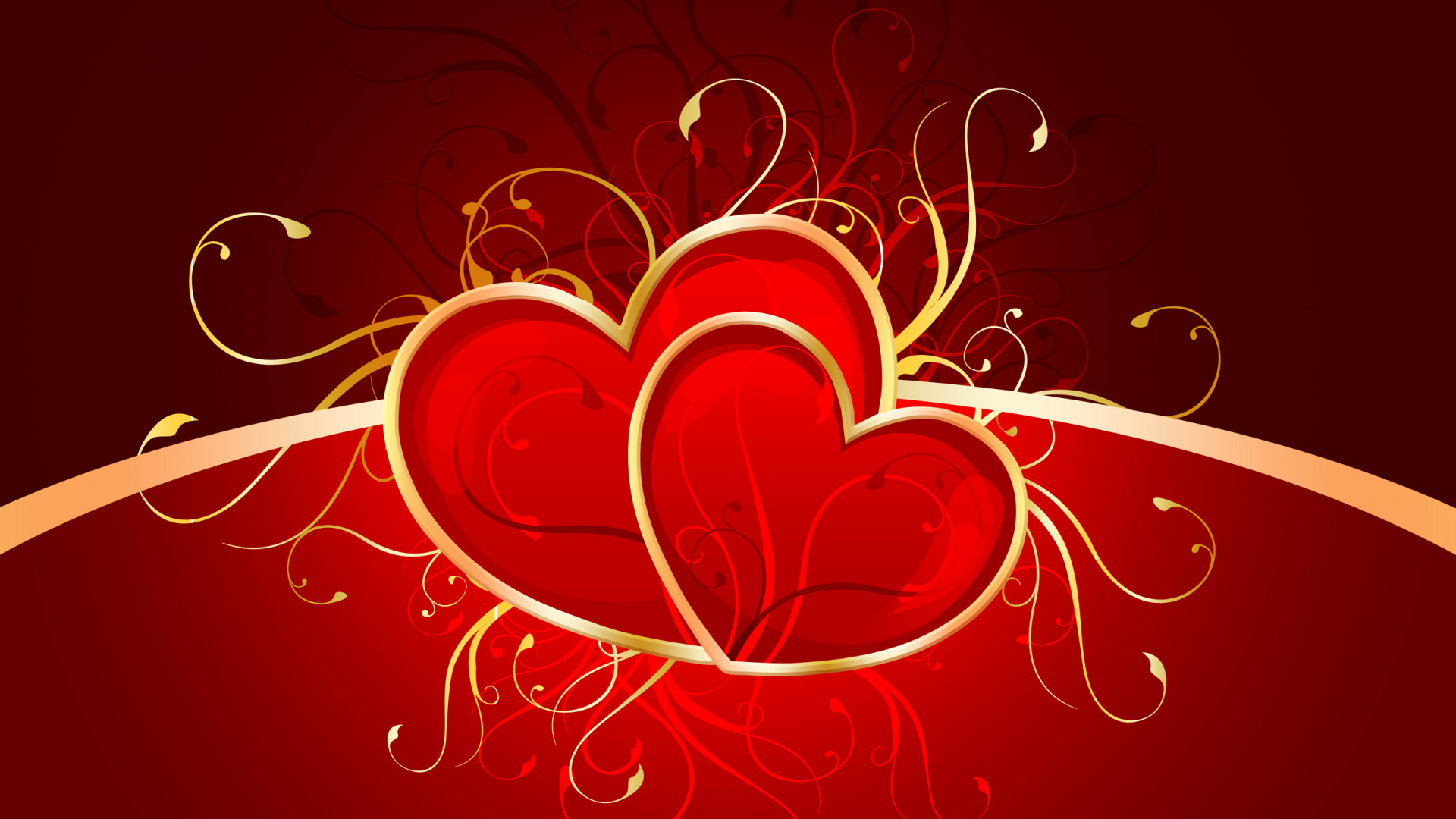 Обои сердце, графика, иллюстрация, текст, красный цвет в разрешении 1920x1080