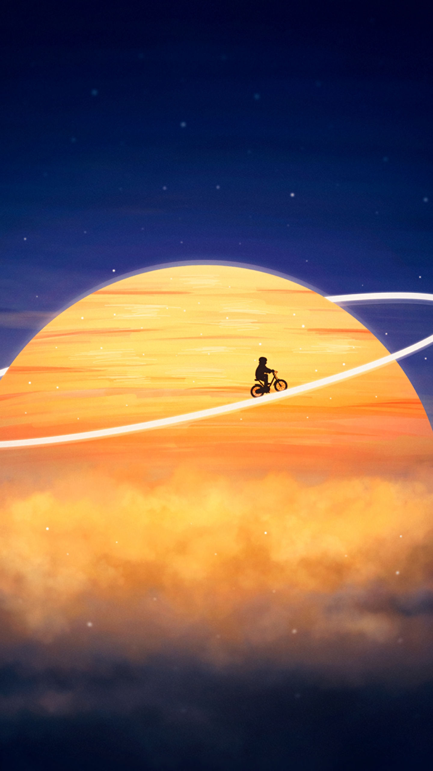 Обои планета, атмосфера, космос, астрономический объект, спокойный в разрешении 1440x2560