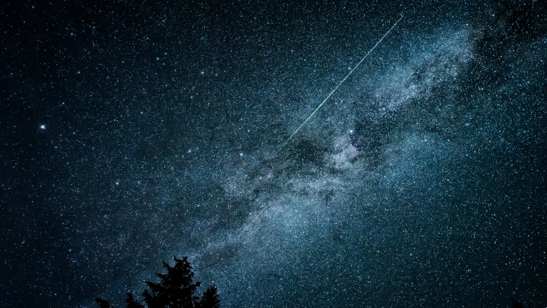 Обои ночь, Галактика, астрономический объект, звезда, природа в разрешении 1920x1080