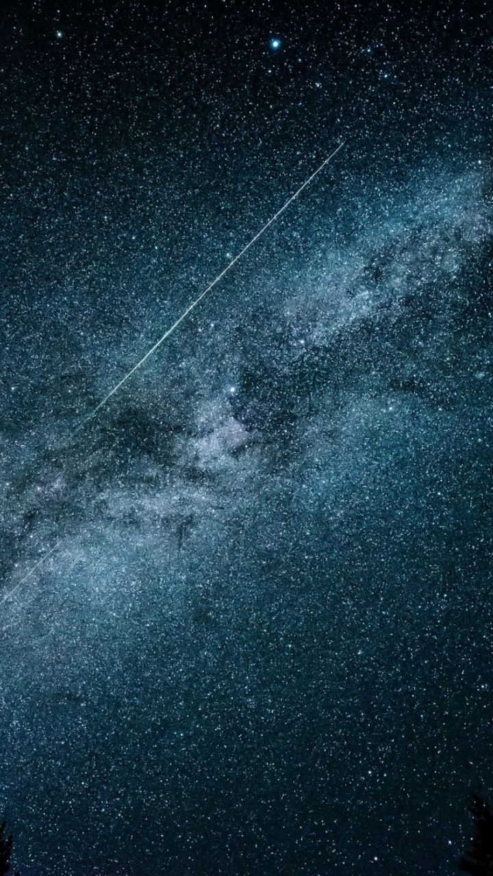 Обои ночь, Галактика, астрономический объект, звезда, природа в разрешении 720x1280