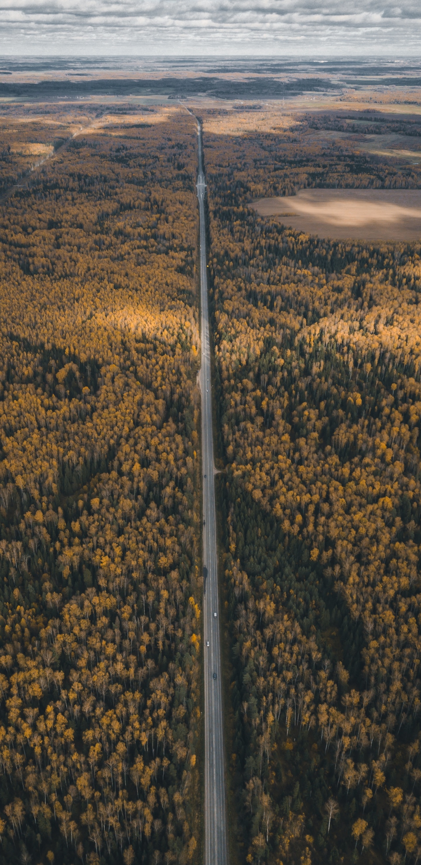 Обои вода, линия, тундра, пейзаж, тень в разрешении 1440x2960