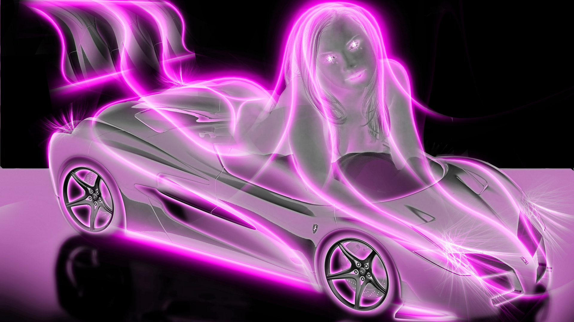 Обои авто, dodge, пурпур, Фиолетовый, неон в разрешении 1920x1080