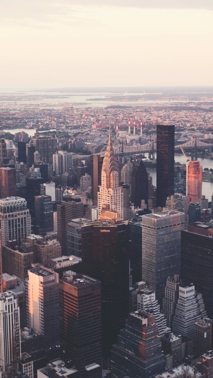 Обои город, городской пейзаж, городской район, метрополия, линия горизонта в разрешении 720x1280