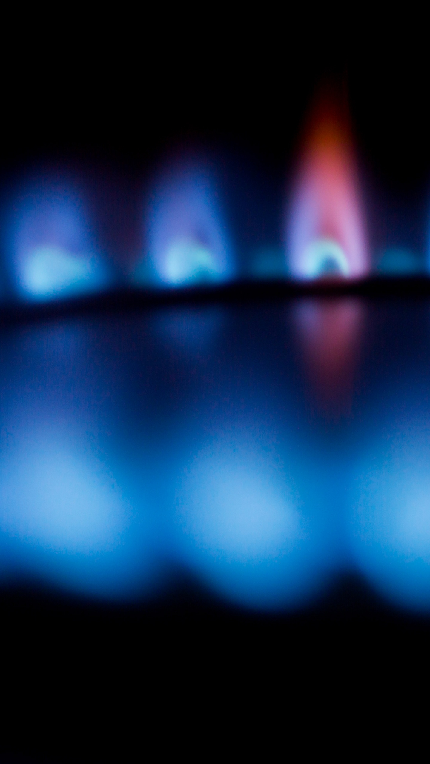 Обои синий, свет, освещение, макросъемка, огонь в разрешении 1440x2560