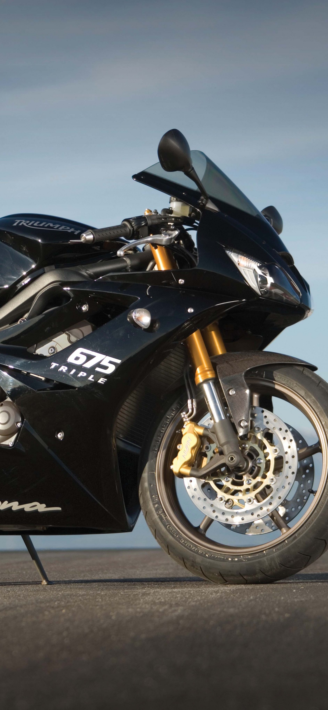 Обои Триумф дайтона 675, Мотоциклы Triumph, мотоцикл, авто, автомобильные шины в разрешении 1125x2436