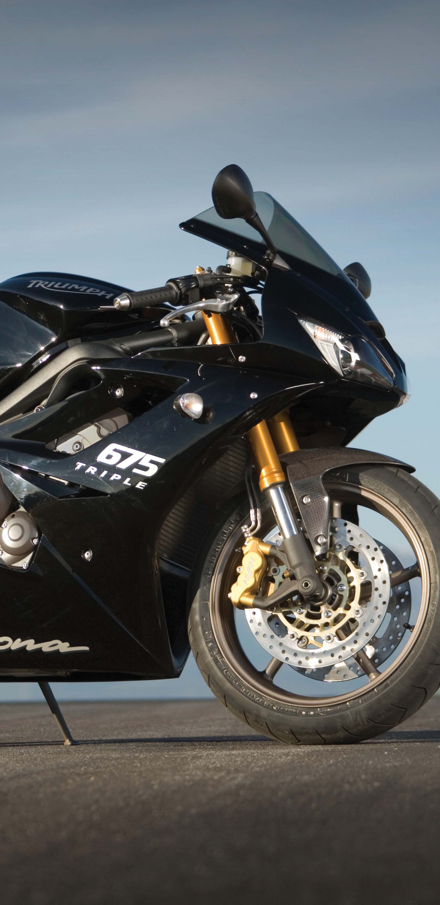 Обои Триумф дайтона 675, Мотоциклы Triumph, мотоцикл, авто, автомобильные шины в разрешении 1440x2960