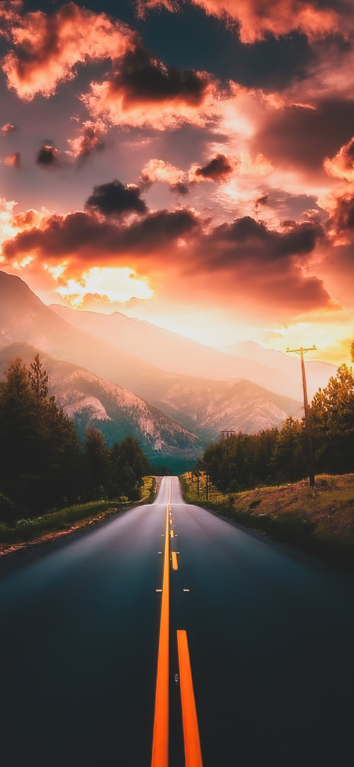 Обои облако, атмосфера, дневное время, экорегион, послесвечение в разрешении 1242x2688