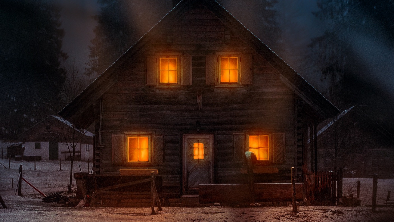 Обои атмосфера, снег, дерево, Хаус, пейзаж в разрешении 1280x720