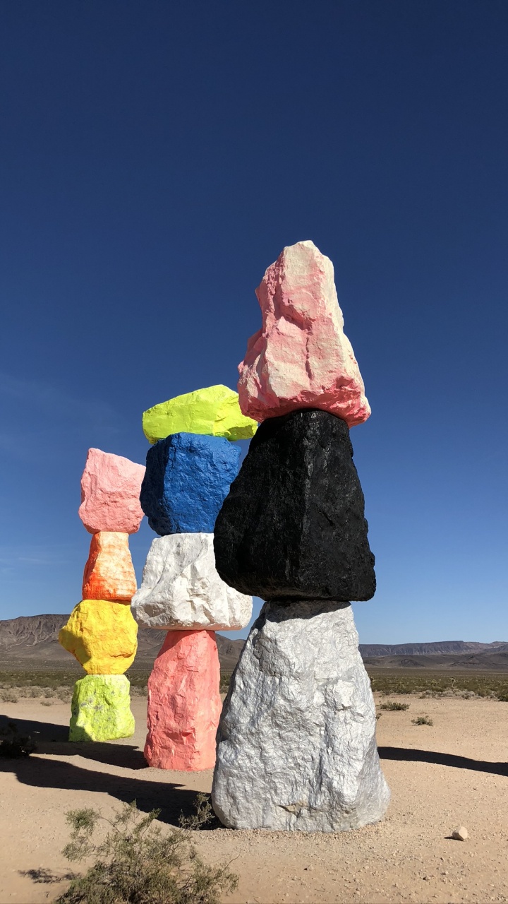 Обои Лас Вегас, США, рок, пейзаж, песок в разрешении 720x1280