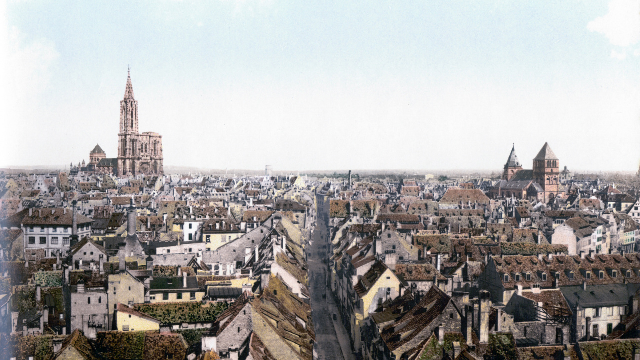 Обои Эльзас-Лотарингия, городской район, город, ориентир, городской пейзаж в разрешении 1280x720