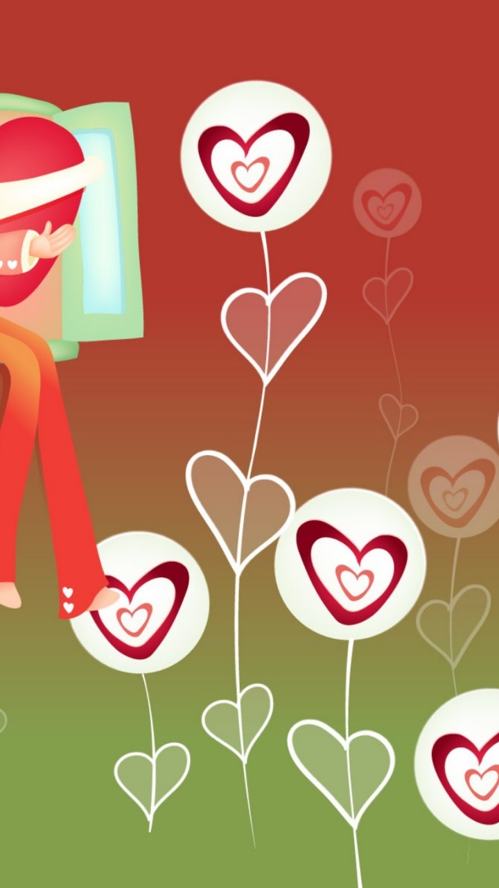 Обои роман, сердце, розовый, День Святого Валентина, любовь в разрешении 720x1280