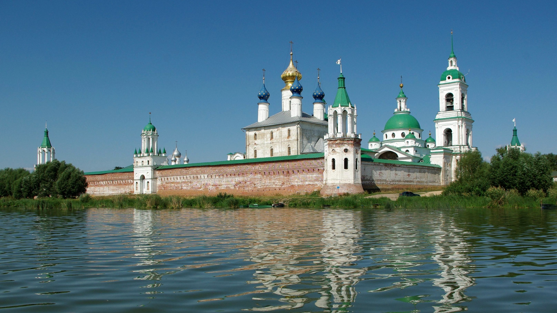 Обои ориентир, Ростов, город, отражение, водный путь в разрешении 1920x1080