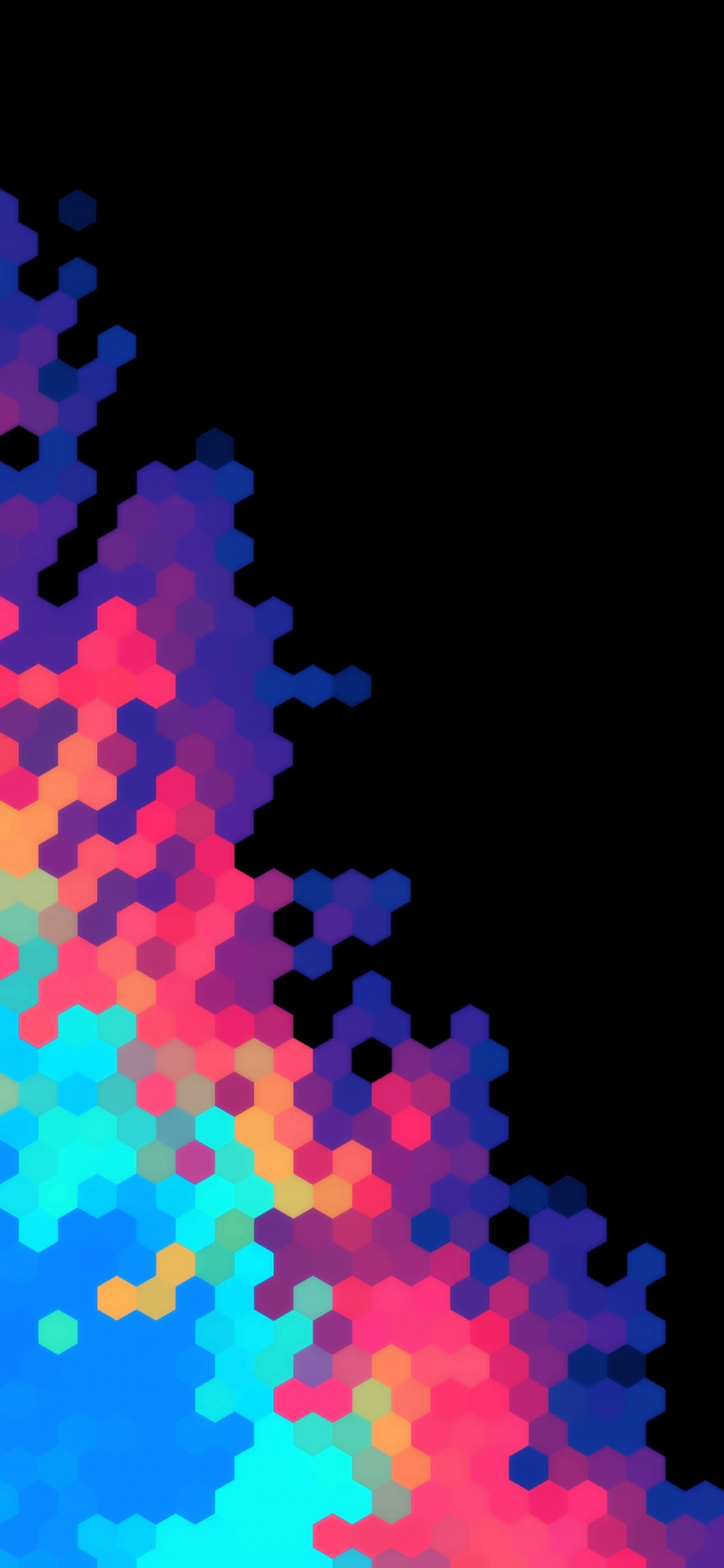 Обои арт, круг, полутона и оттенки, электрик, узор в разрешении 1125x2436
