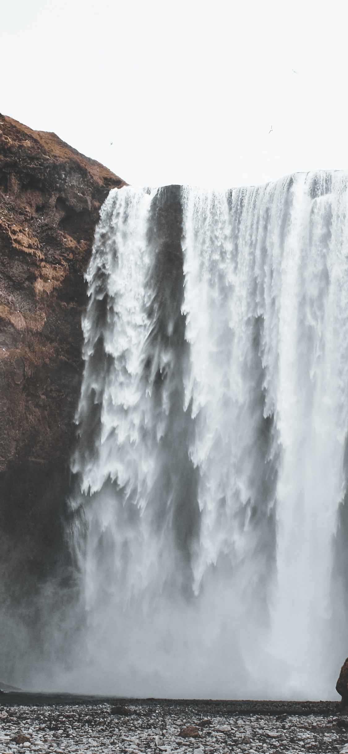 Обои измеритель, откос, водопад, водные элементы, рок в разрешении 1125x2436