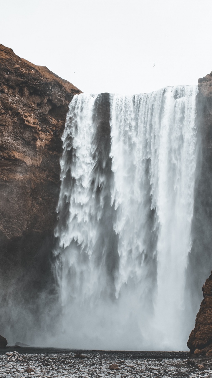 Обои измеритель, откос, водопад, водные элементы, рок в разрешении 720x1280