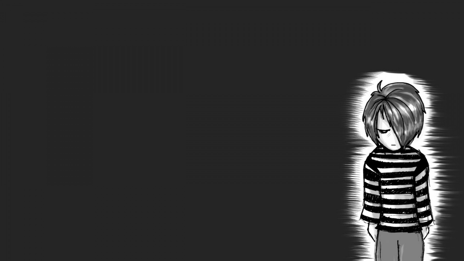 Обои эмо, черный, монохромный, черный и белый, монохромный режим в разрешении 1920x1080