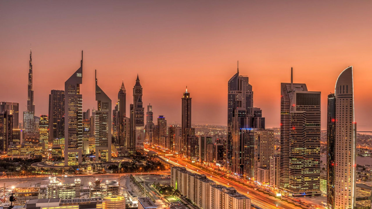 Обои городской пейзаж, город, метрополия, городской район, небоскреб в разрешении 1280x720