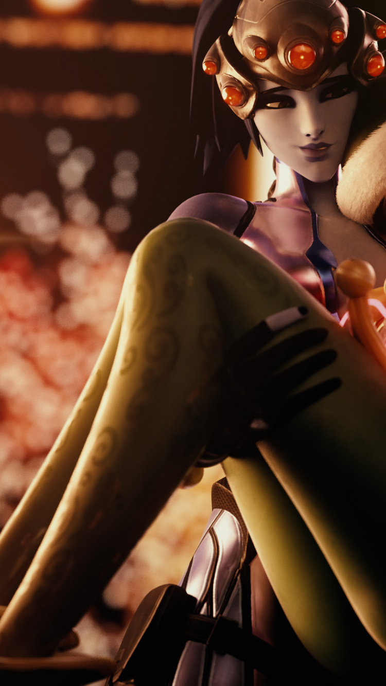 Обои Наблюдать за вдовцом, Лена Окстон, Overwatch, милость, наблюдение 2 в разрешении 750x1334