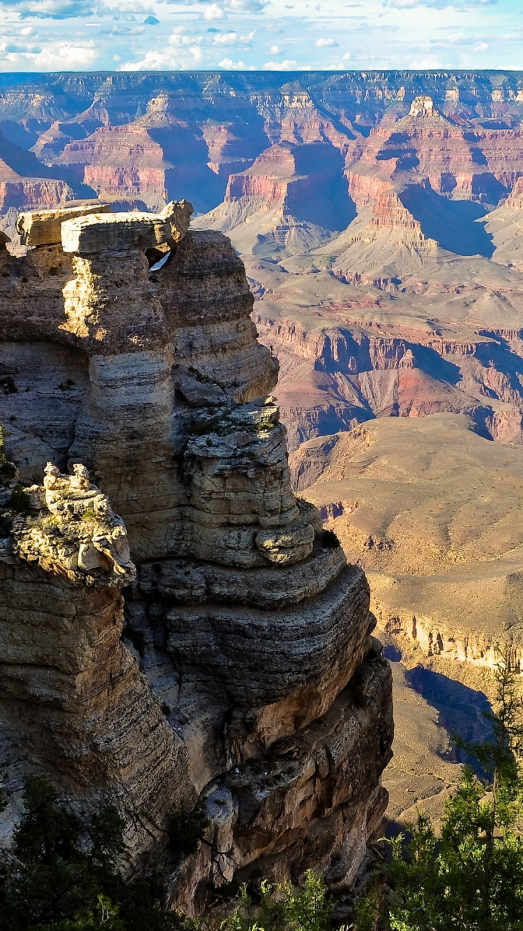 Обои национальный парк Гранд каньон, большой каньон, Точка Явапай, национальный парк, парк в разрешении 750x1334
