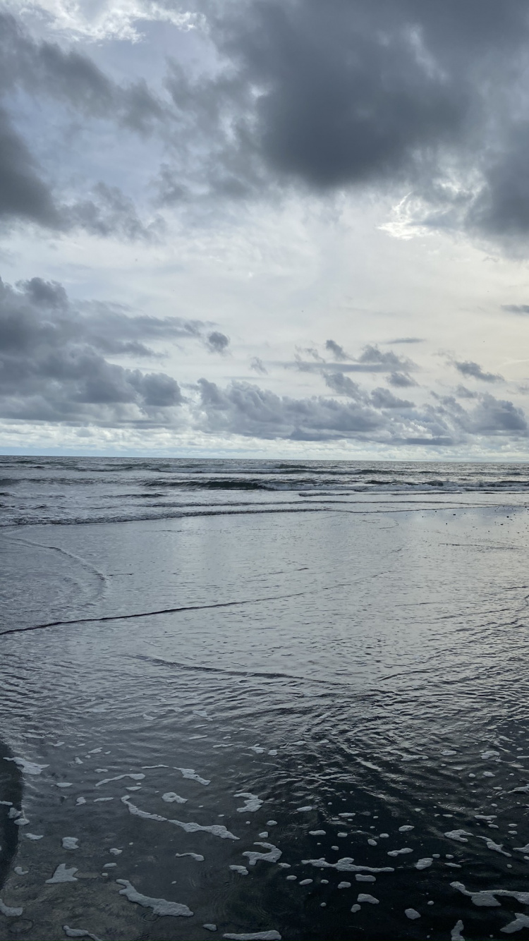 Обои водоем, зима, природа, побережье, жидкость в разрешении 750x1334