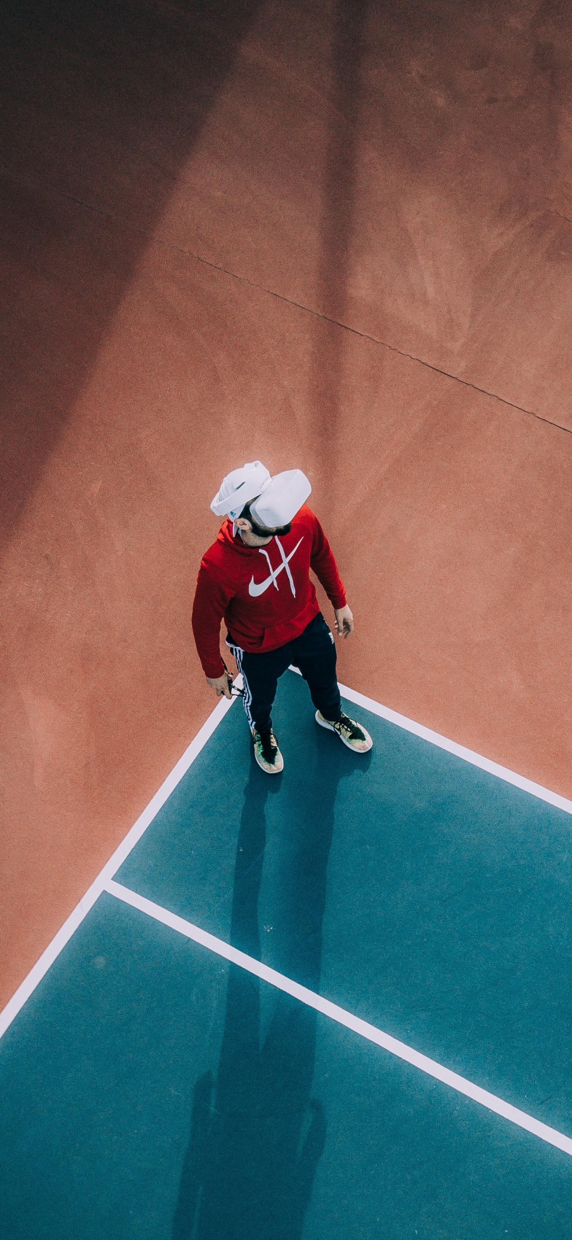 Обои виртуальная реальность, дополненная реальность, виртуальной реальности гарнитура, Смешанная реальность, метавселенная в разрешении 1125x2436