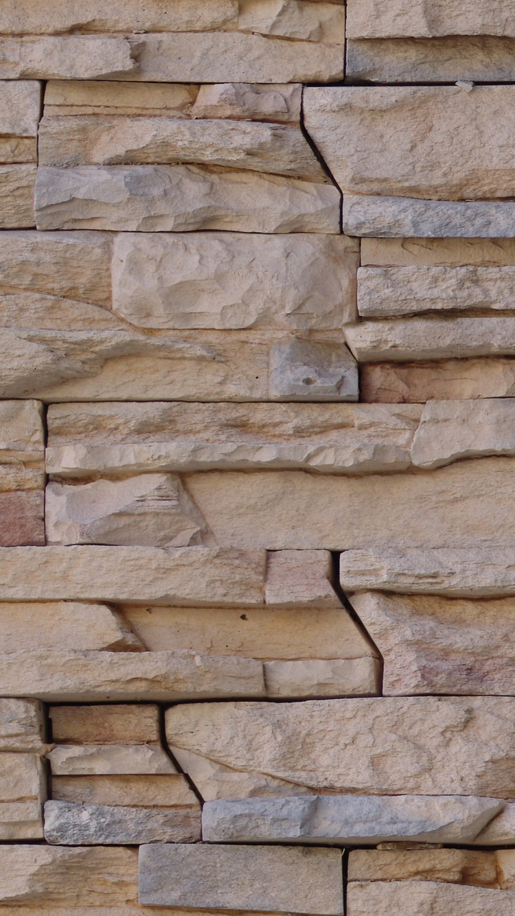 Обои каменная стена, кирпич, камень, кирпичная кладка, стена в разрешении 750x1334