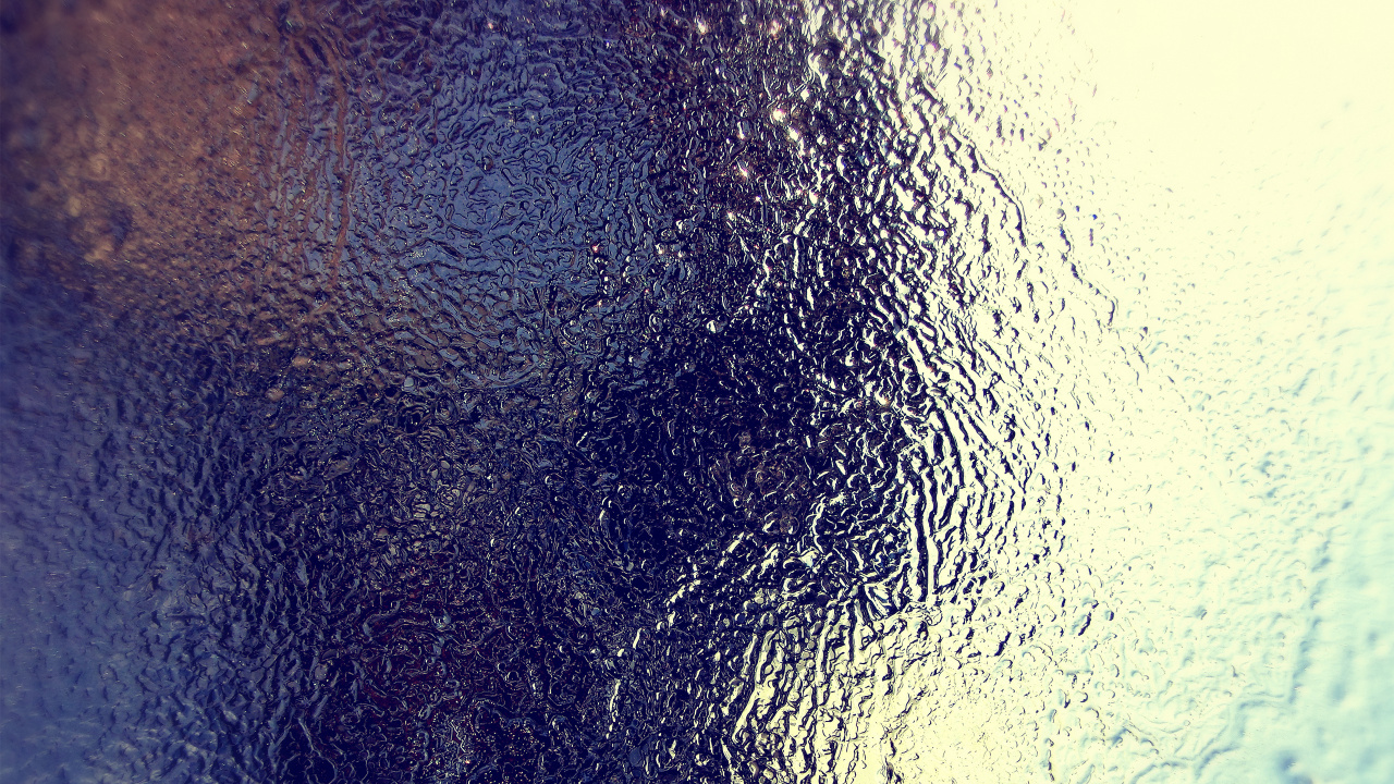 Обои окно, мороз, вода, лед, синий в разрешении 1280x720