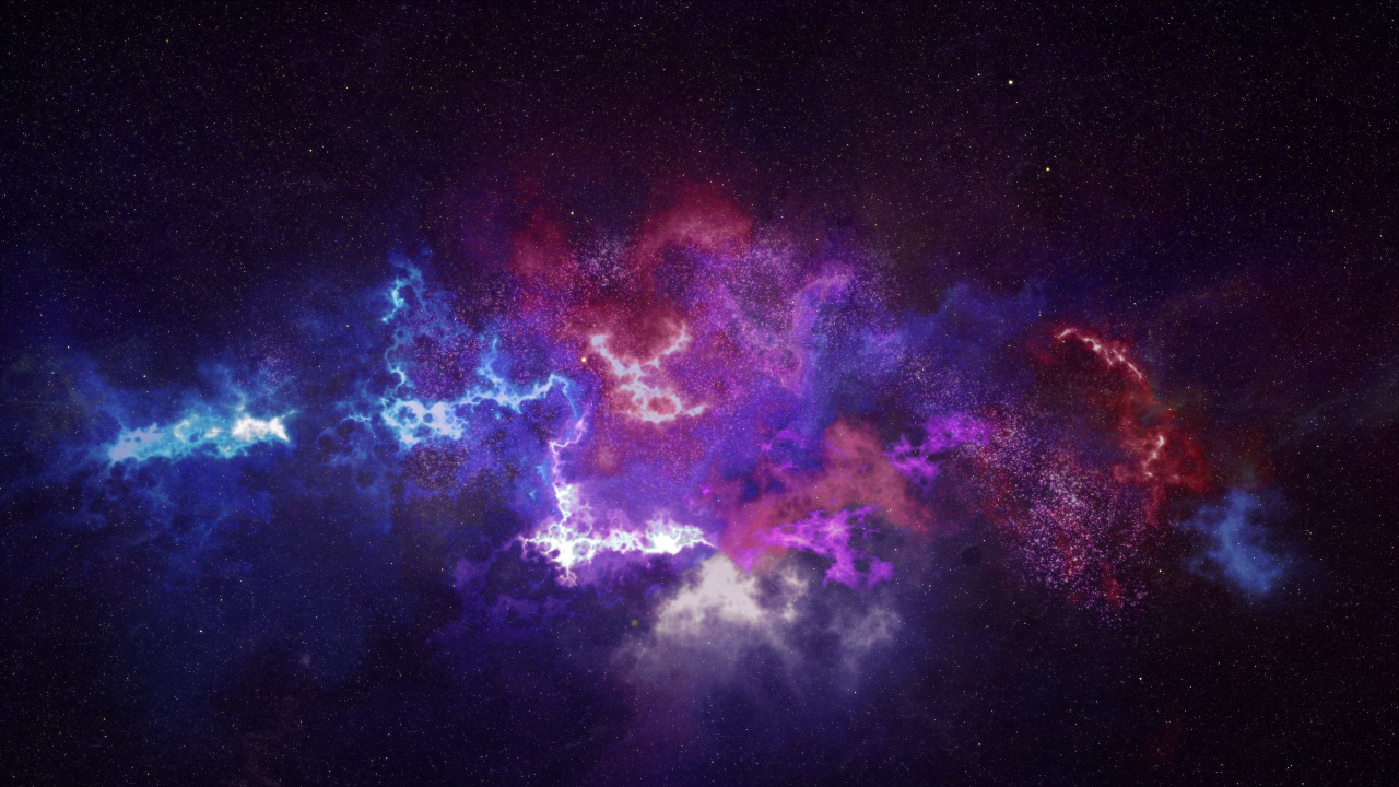 Обои Галактика, Астрономия, туманность, атмосфера, пурпур в разрешении 1280x720