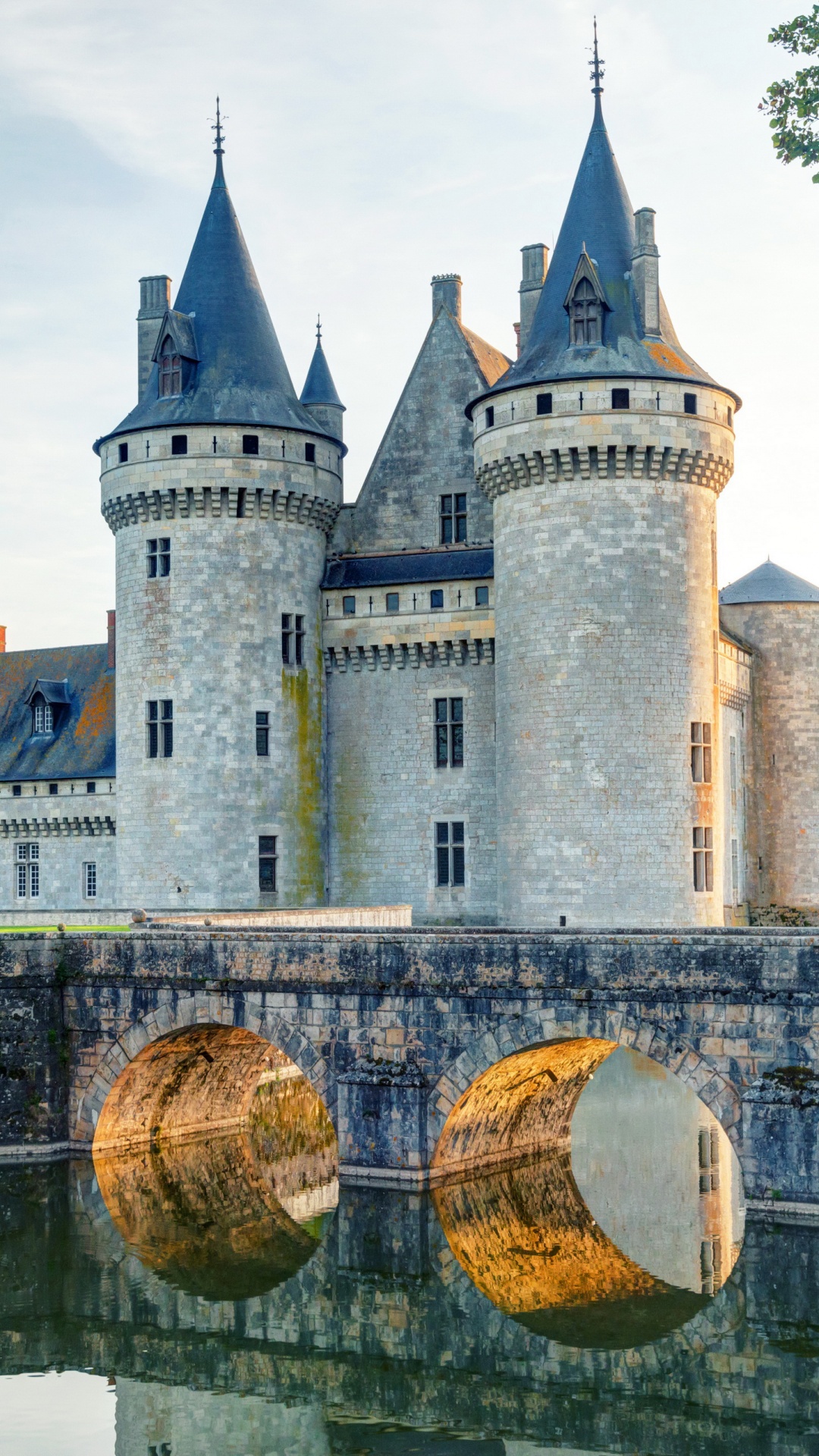 Обои Chteau де Сюлли-сюр-Луар, Луара, Chteaux долины Луары, замок, водный путь в разрешении 1080x1920