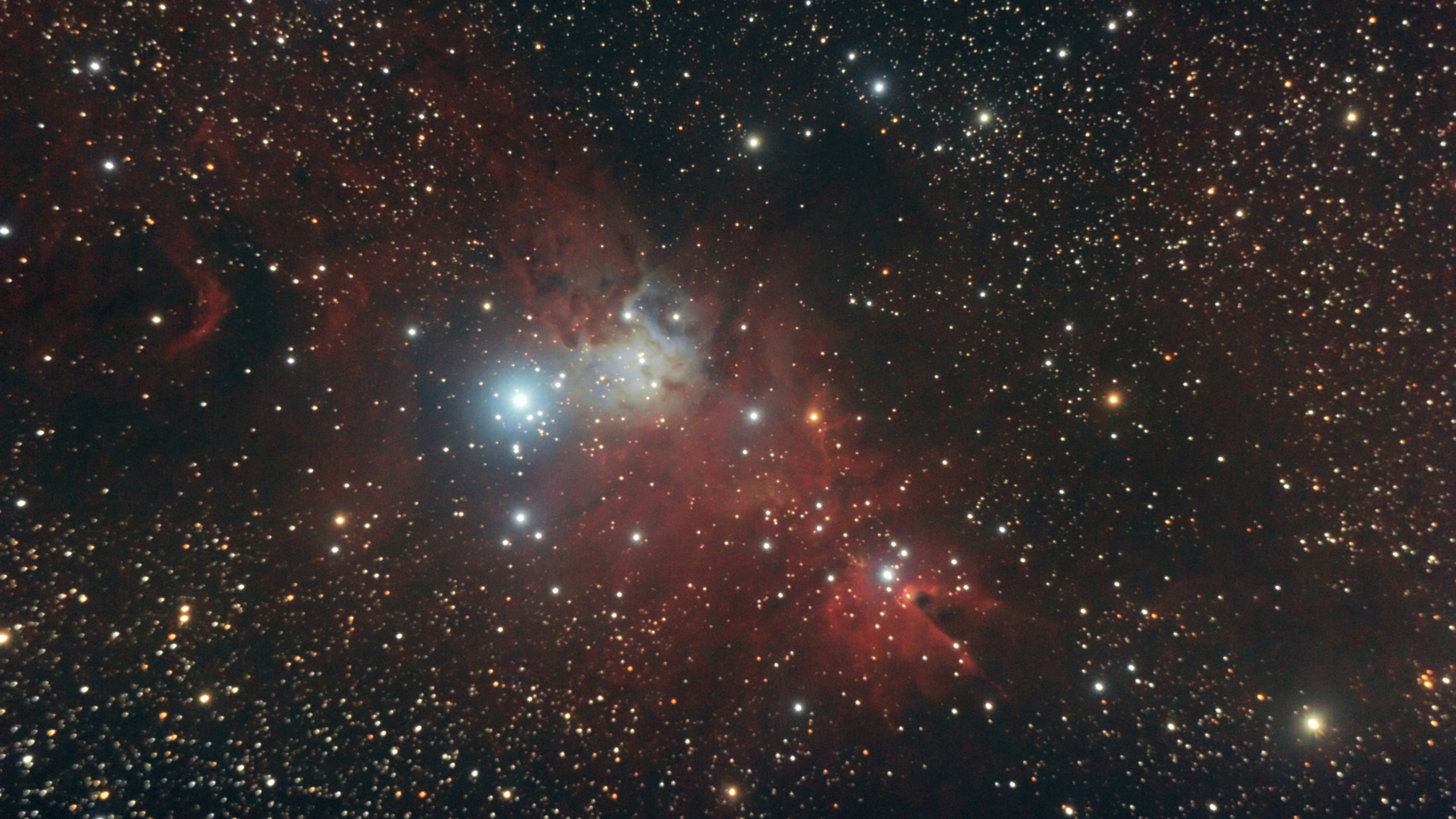 Обои туманность, Галактика, астрономический объект, Астрономия, космическое пространство в разрешении 2560x1440