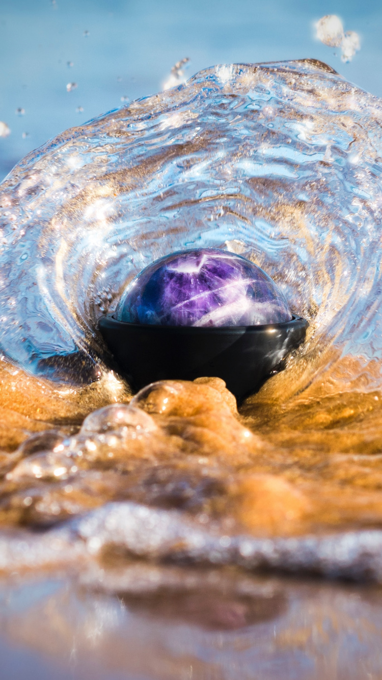 Обои вода, море, волна, рок, океан в разрешении 750x1334