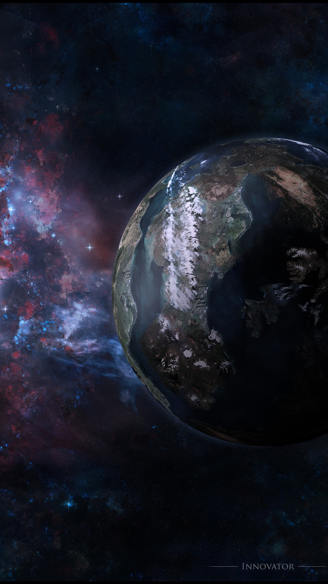 Обои планета, космическое пространство, астрономический объект, космос, темнота в разрешении 1080x1920