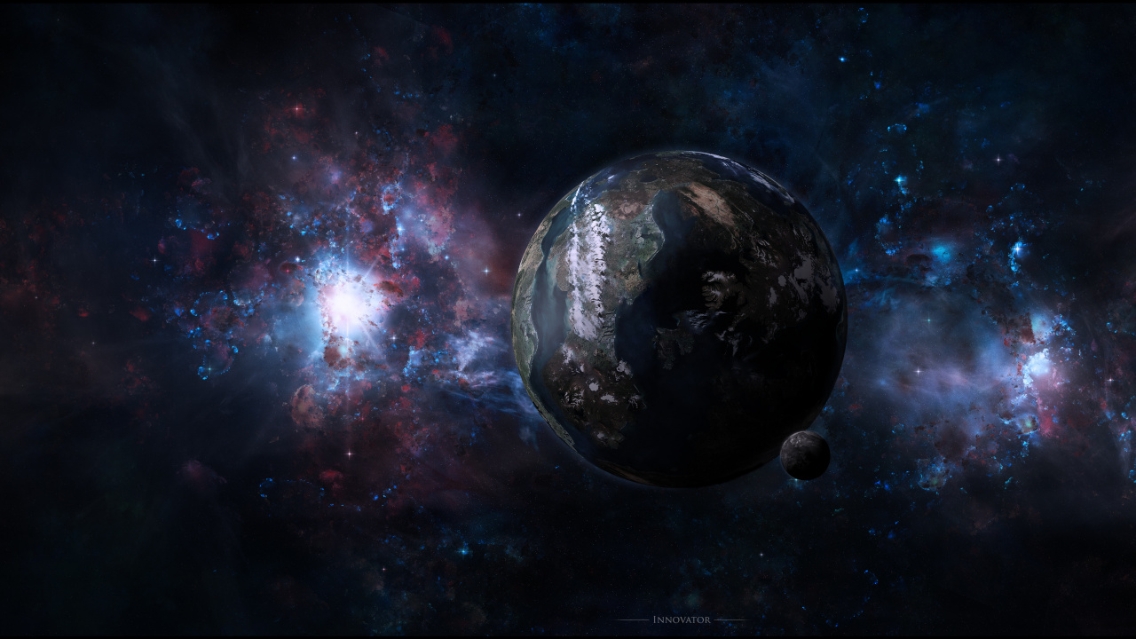Обои планета, космическое пространство, астрономический объект, космос, темнота в разрешении 1280x720