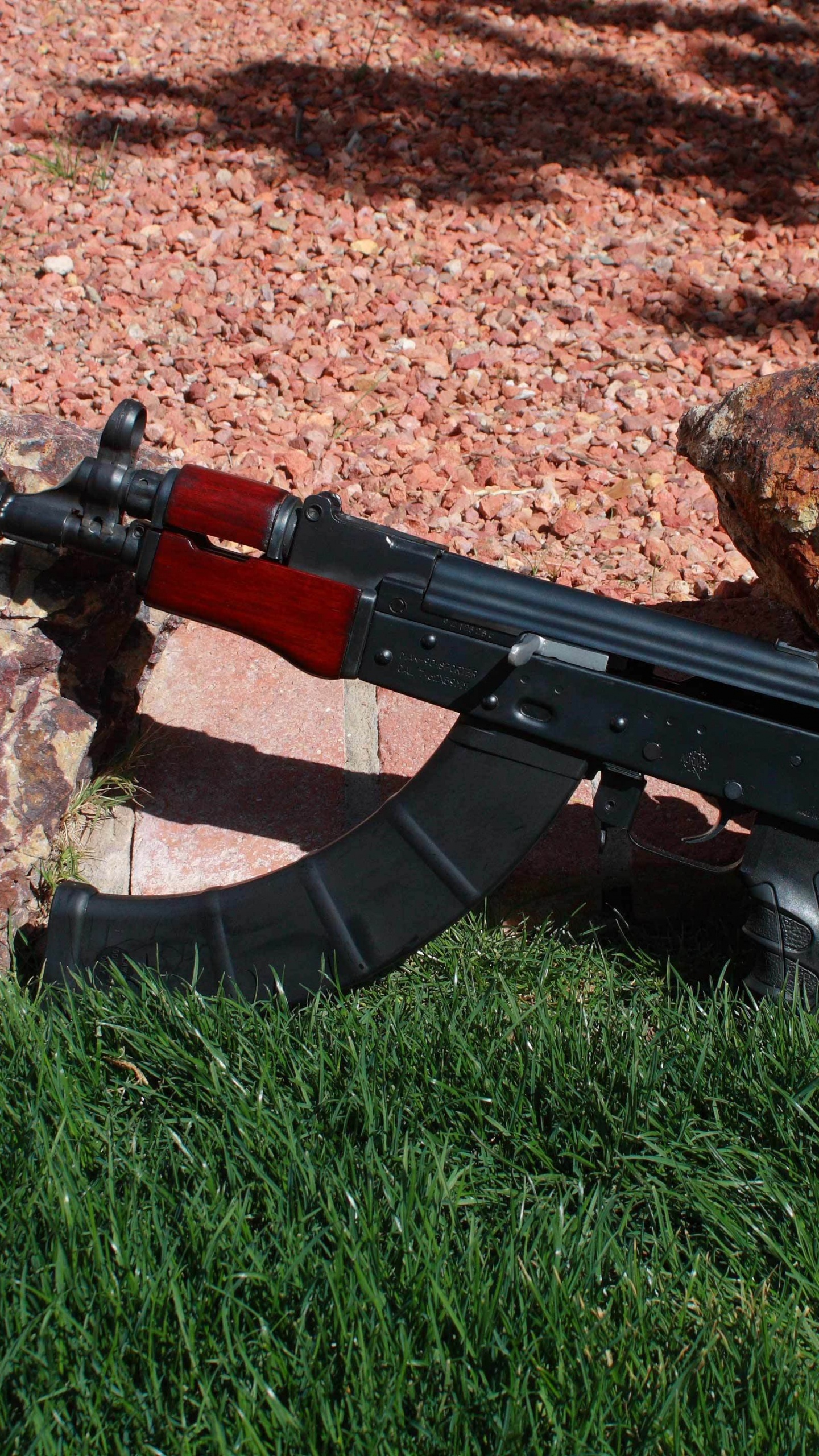 Обои ак-74, орудие, огнестрельное оружие, винтовка, пневматическое оружие в разрешении 1440x2560