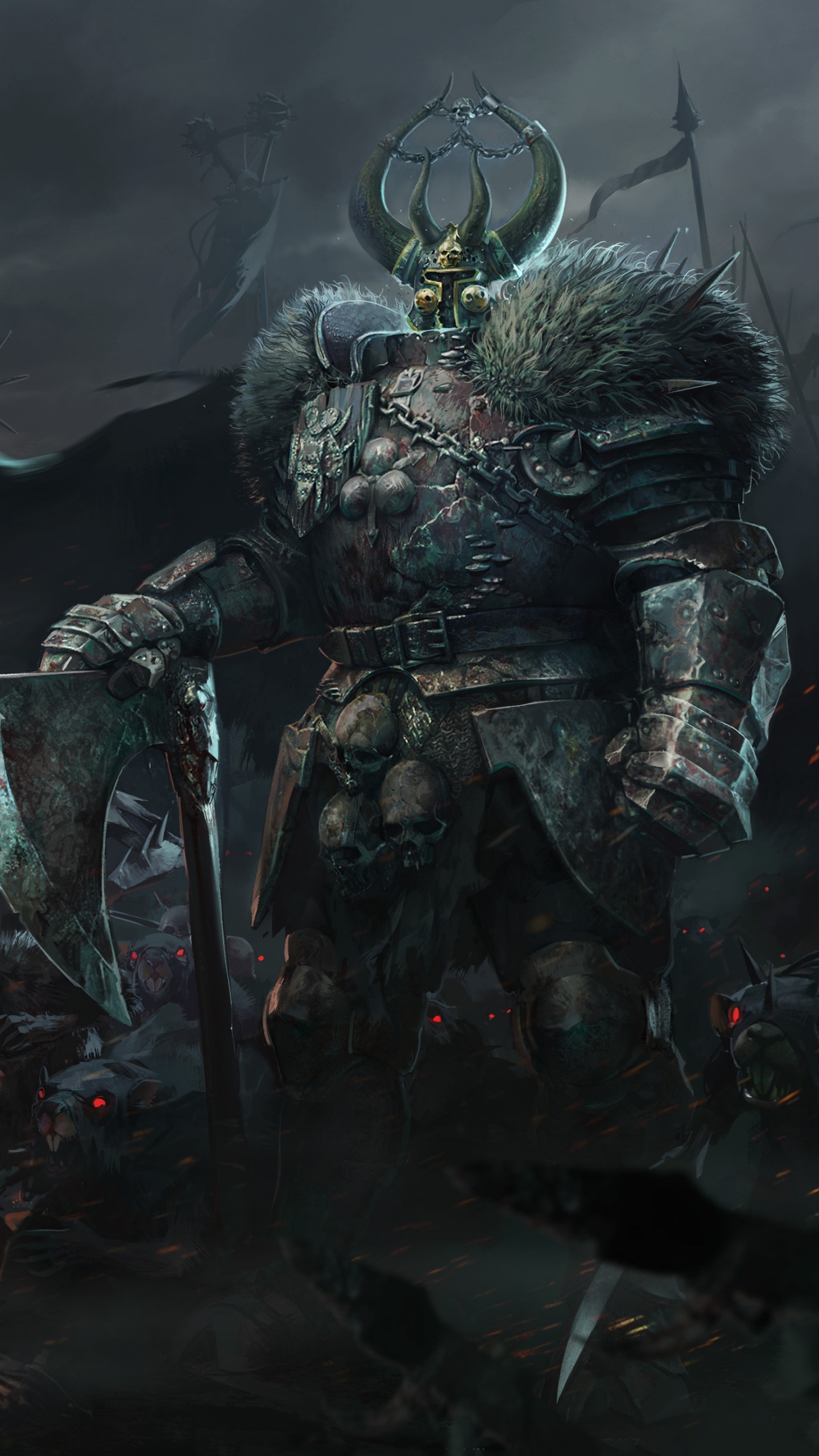 Обои Вархаммер Действия Vermintide 2, Конец Вархаммер Раз - Vermintide Отправит, Общая Вархаммер войны, Вархаммер, компьютерная игра в разрешении 1440x2560