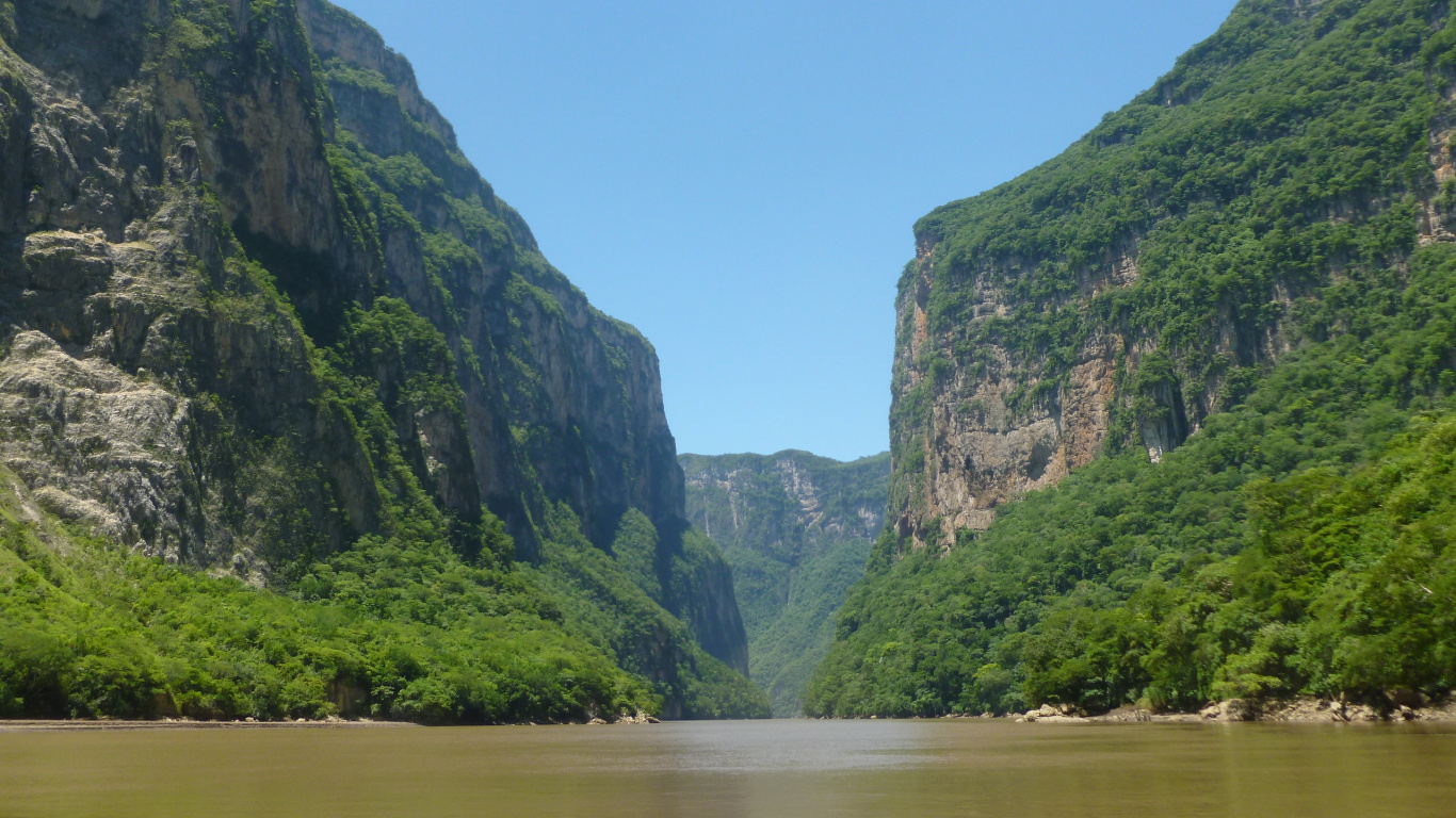 Обои национальный парк каньон Сумидеро, национальный парк, каньон, гора, нагорье в разрешении 1366x768