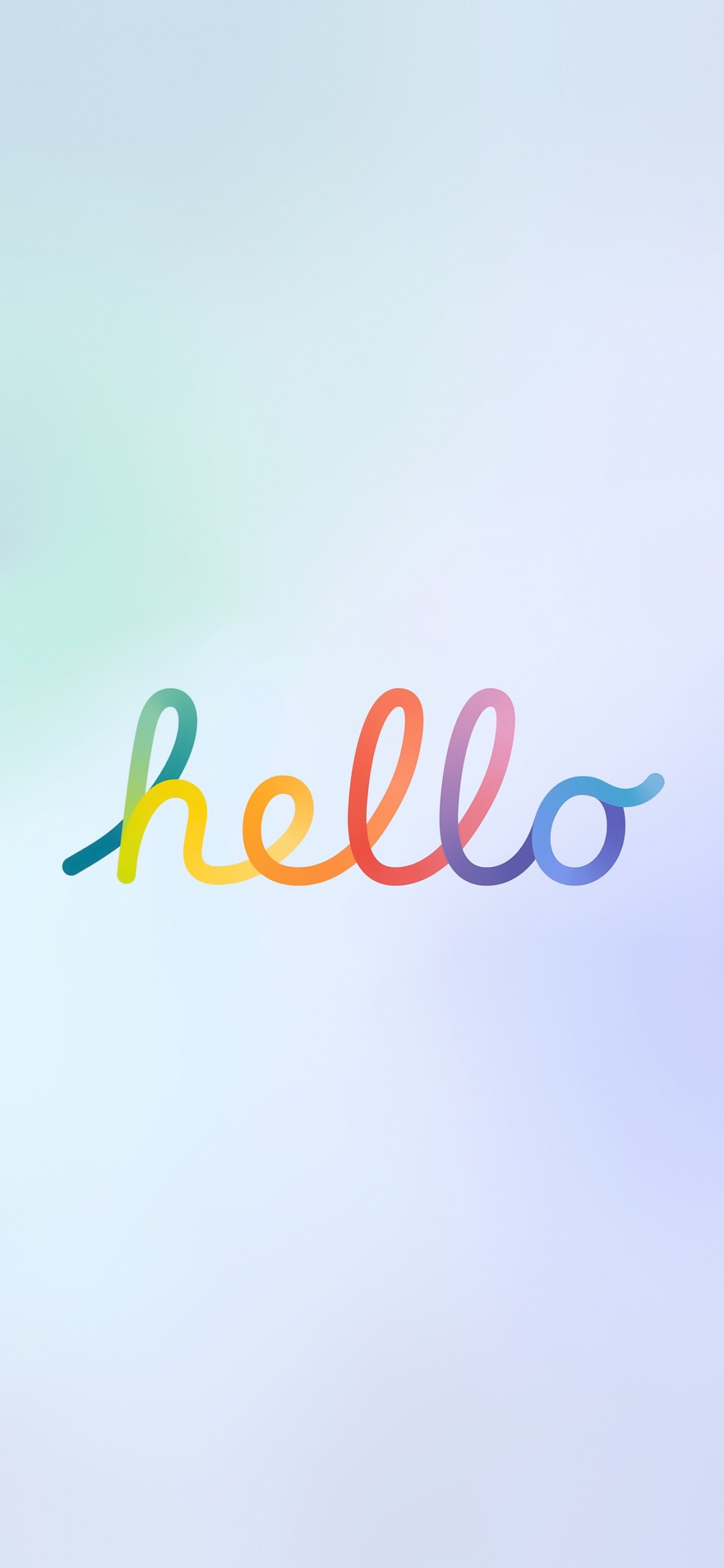 Обои New 2021 iMac announcement wallpaper “hello” image for iPhone в разрешении 1125x2436