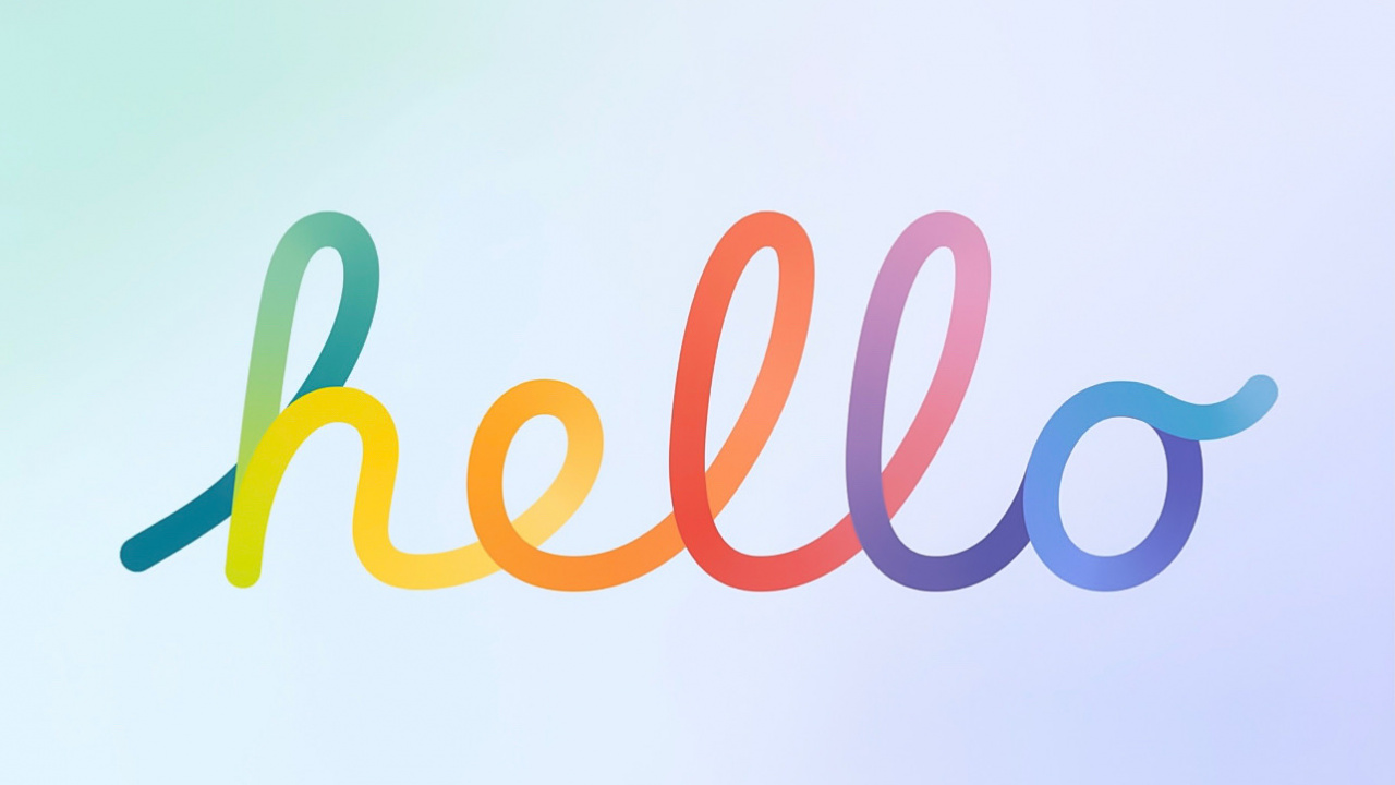 Обои New 2021 iMac announcement wallpaper “hello” image for iPhone в разрешении 1280x720