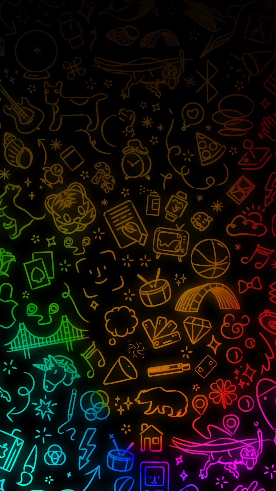 Обои яблоко, apple, ios, узор, арт в разрешении 1080x1920