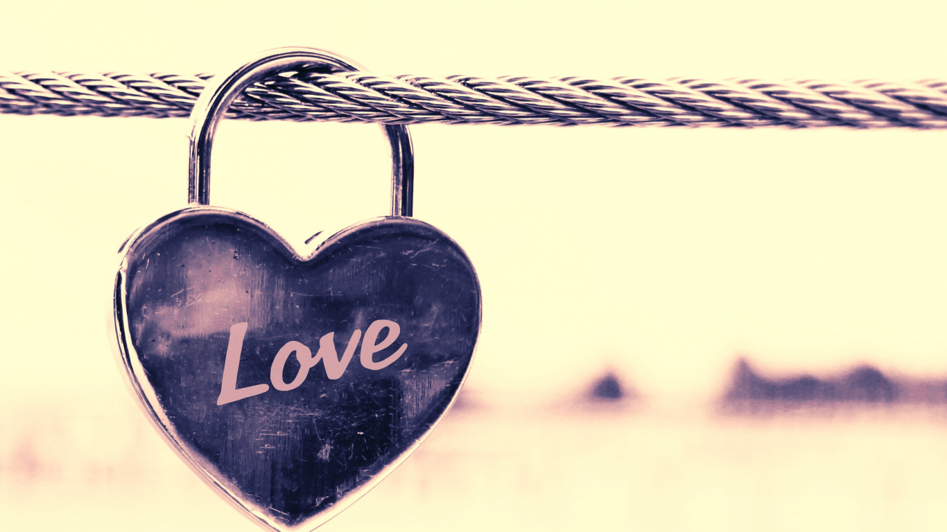 Обои сердце, роман, любовь, замок навесной, кулон в разрешении 1366x768