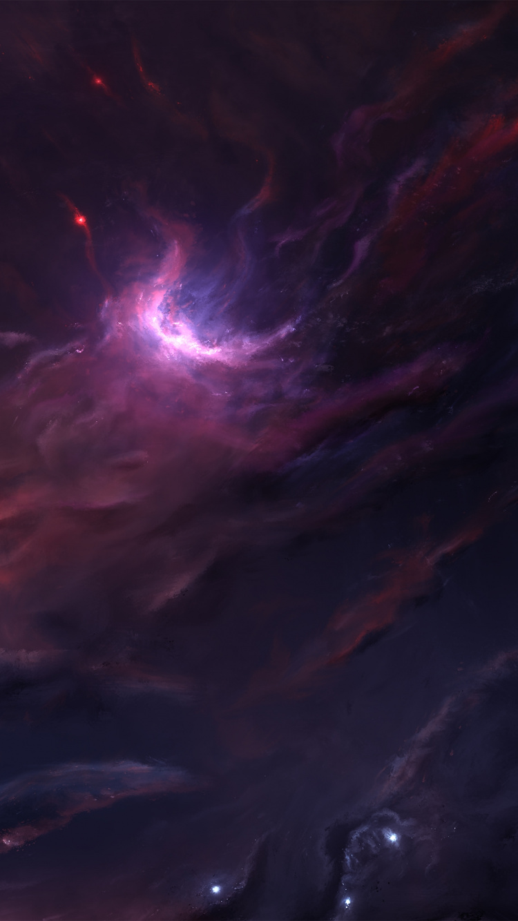 Обои атмосфера, темнота, формирование, ледяная пещера, Туманность Конская Голова в разрешении 750x1334