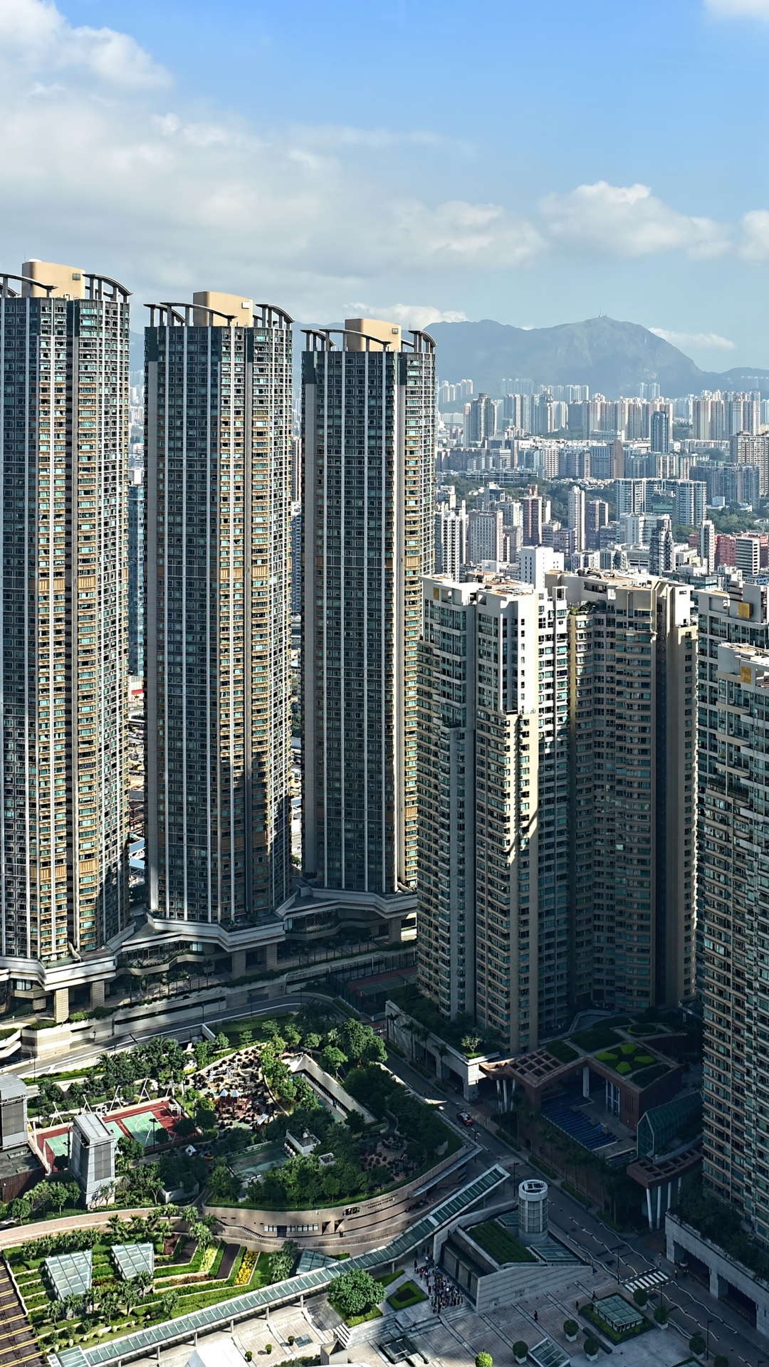 Обои Гонконг, небоскреб, городской район, город, метрополия в разрешении 1080x1920